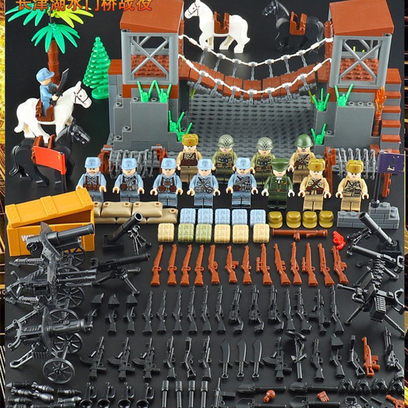 レゴドイツスモレンスクトレンチビルディングブロック、軍事フィギュア、八路軍少年組み立てシーン、その他と互換性があります。|undefined