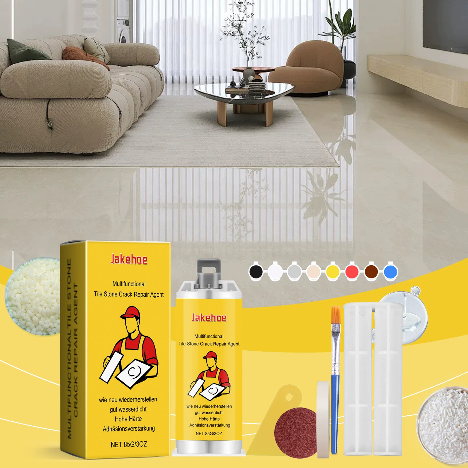 JAKEHOE Плитка трещины ремонтная резиновая плитка ремонт глазурованная мраморная пама керамическая трещина
