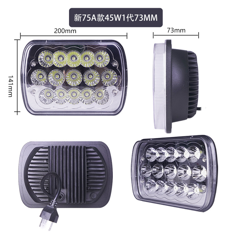 Fucher cuadrado de 6 pulgadas Carcasa de luz de camión Carcasa de luz de motocicleta Carcasa de luz de trabajo de automóvil Accesorios de carcasa de luz de automóvil