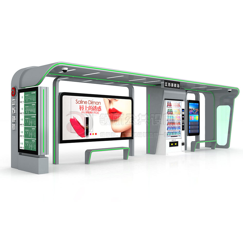 景区候车亭厂家 公交站台 201不锈钢304加厚停车棚 仿古公交站亭