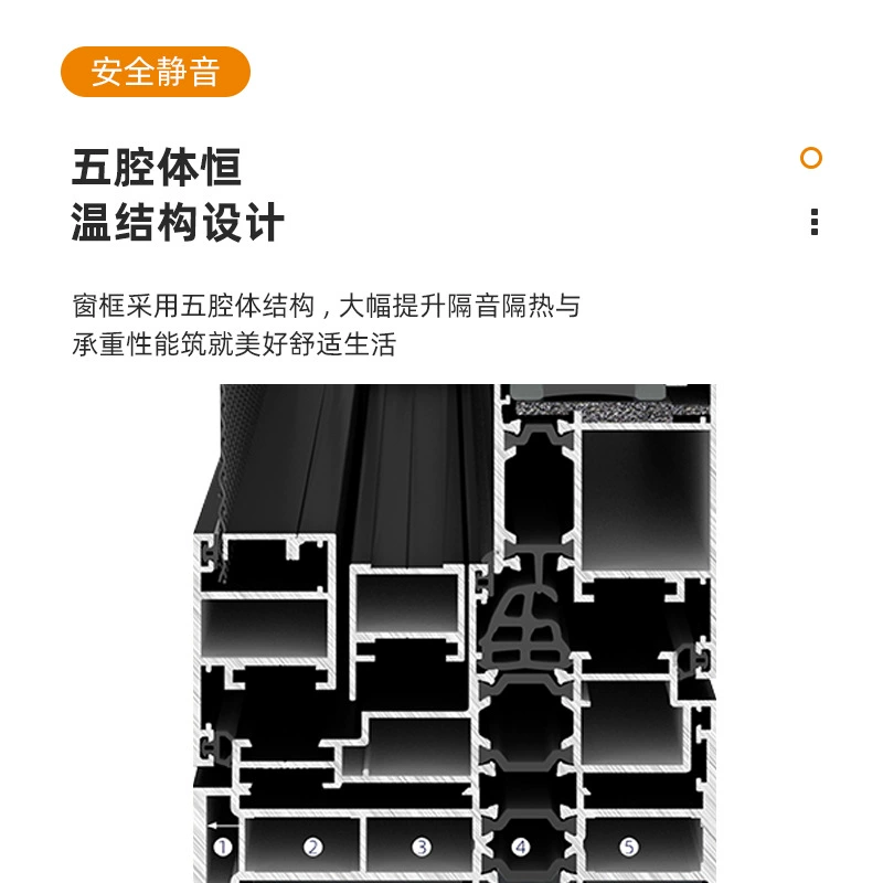 Custom-made bifold aluminum alloy casement window with integrated storm window screen, ground-floor balcony sealing system, aluminum door and window