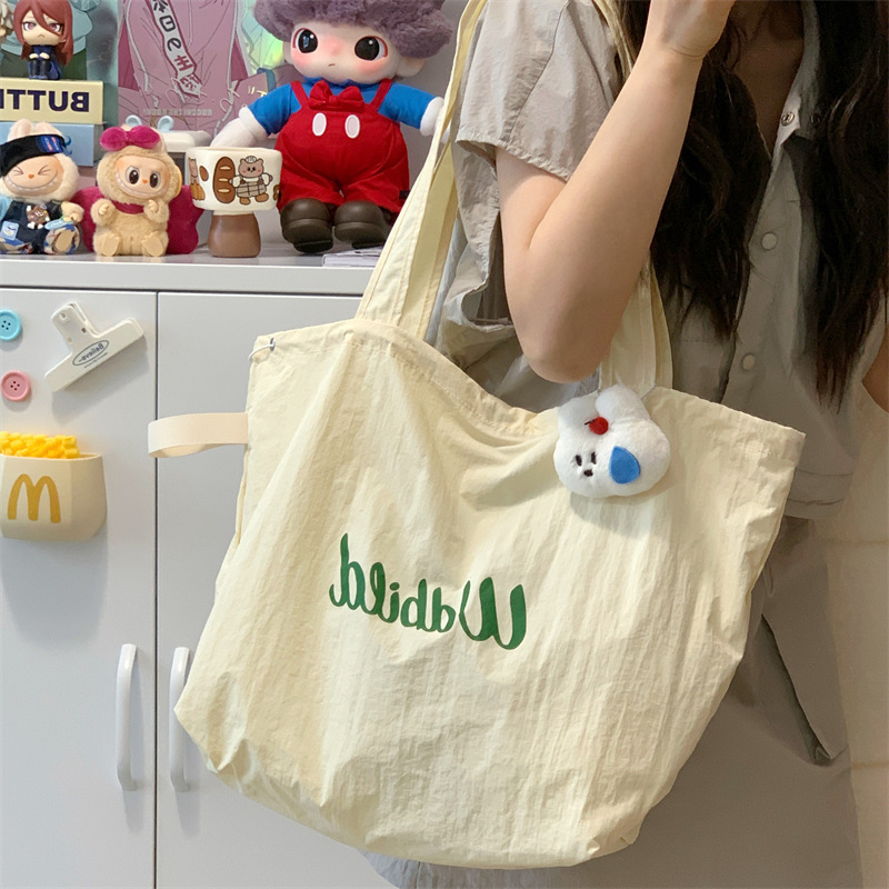 韓系ins風高颜値シングルショルダーバッグ学生党大容量カジュアル通勤特包印刷ロゴ|undefined