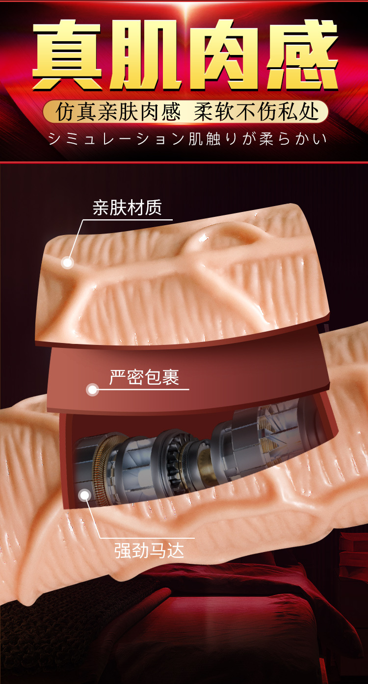 Jiuai Realistic Dildo, Soft TPE, Fully Automatic Motion, Skin-Tone Adult Toy for Women — detail image 15