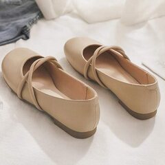 35-43大码女鞋41法式单鞋女42一脚蹬奶奶鞋透气小皮鞋软底豆豆鞋