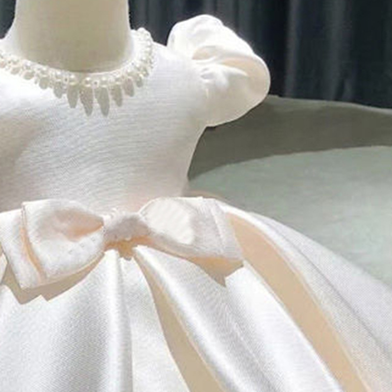 Mädchen zum ersten Geburtstag Baby Prinzessin Neuer Stil Feen-Puffy Französisches Hochzeitsblumenmädchenkleid_voghion.com