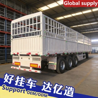 仓栅式半挂车制造厂家 轻型高栏货物运输高栏半挂车 花篮半挂车