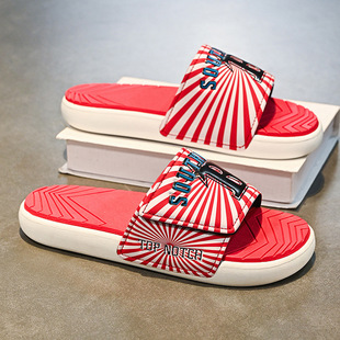 Men's Summer Slippers with Shit-Stepping Feeling, Non-Slip, Waterproof, Soft-Soled Velcro Sports Sandals, Men's Home Slippers