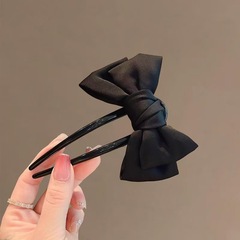サテンリボンU字型ヘアピン、女性用ヘアピン、後頭部のボールヘア、新しい中国風のハイJ感ヘアアクセサリー