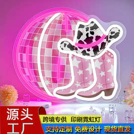 跨境专供热销款印刷霓虹灯装饰卧室客厅酒吧俱乐部游戏室厂家直销