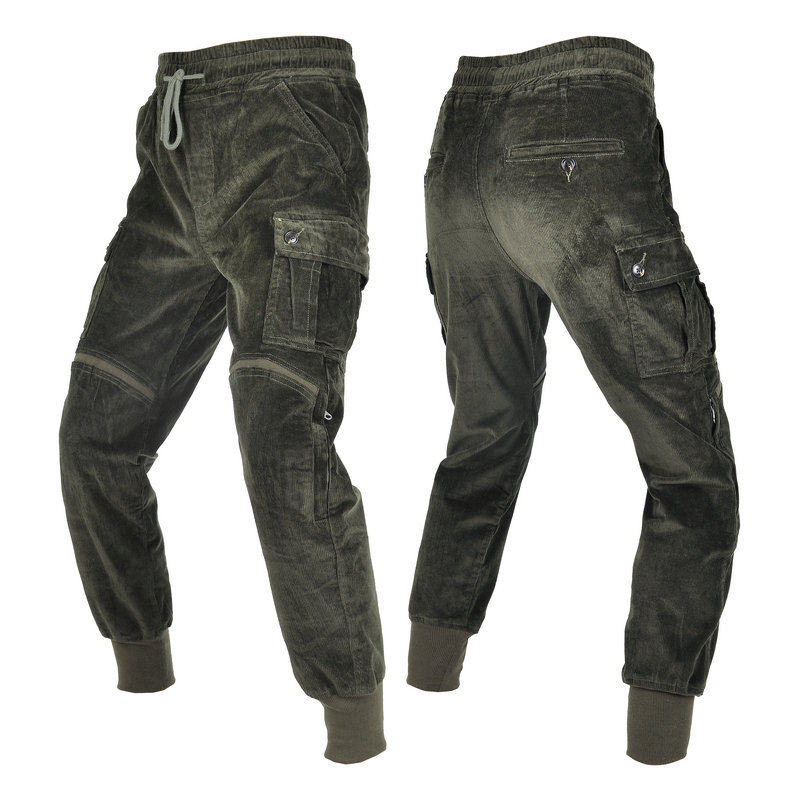 Pantalones vaqueros de montar motocicleta Kevlar motocicleta anti-caída pantalones a prueba de viento engrosada overoles de pana resistente al desgarro