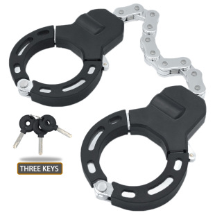 Cross-Border Customized Chain Lock Source Factory Handcuff Lock Electric Car Stroller Glass Door Outdoor Anti-Theft Anti-Shear Anti-Saw Universal