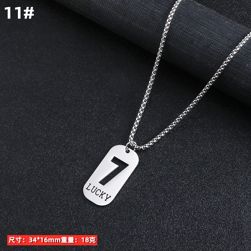 Hombres collar de titanio joyería acero aleación personalizada colgante ins hip hop calle suéter largo cadena accesorios colgantes