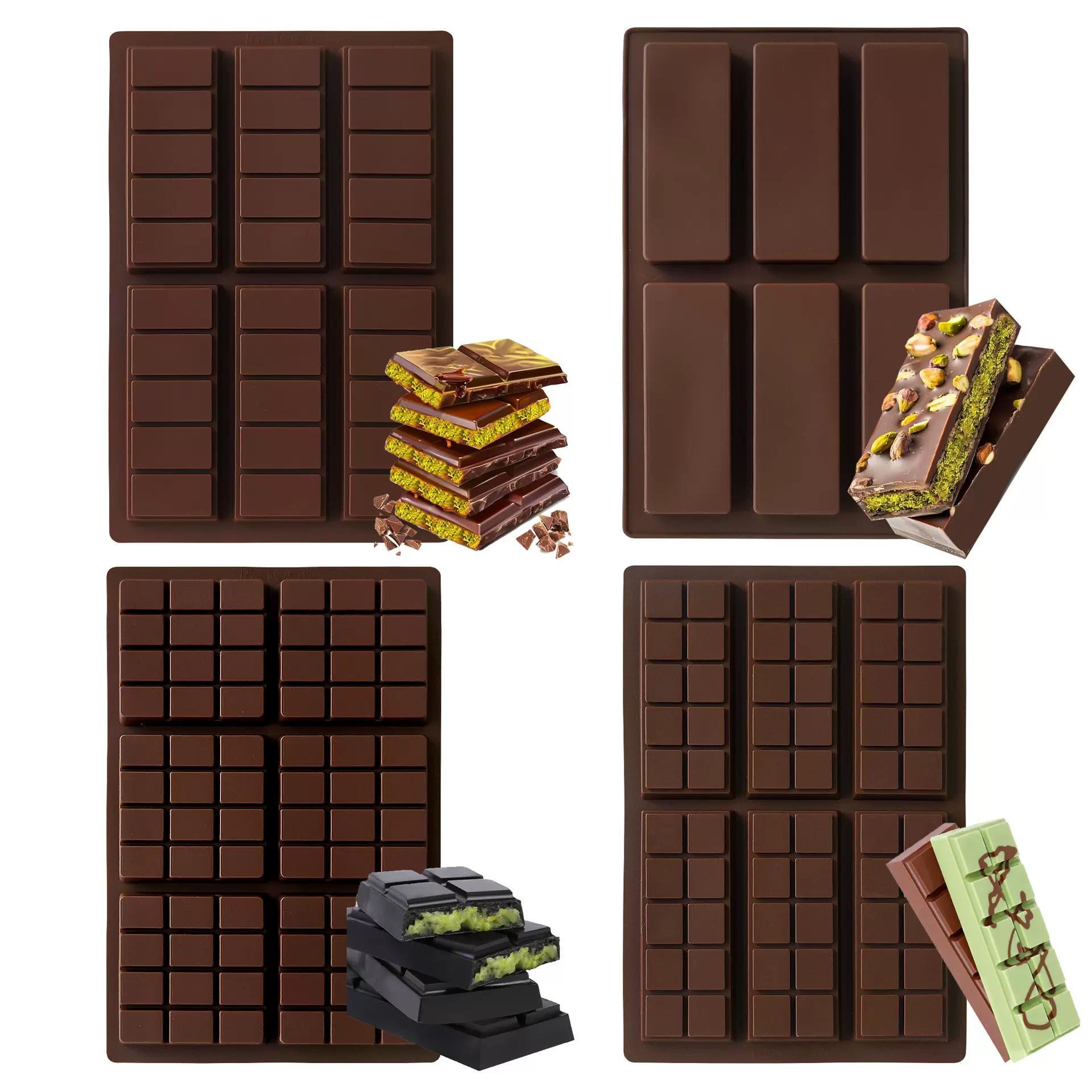 迪拜巧克力模具食品硅胶模具糖果朱古力烘焙蛋糕装饰工具甜品模具