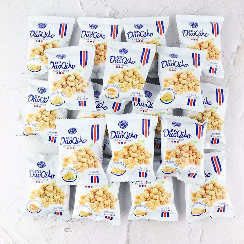 Duoqiao roasted corn kernels ready-to-eat original corn honey butter flavor popcorn snacks wholesale