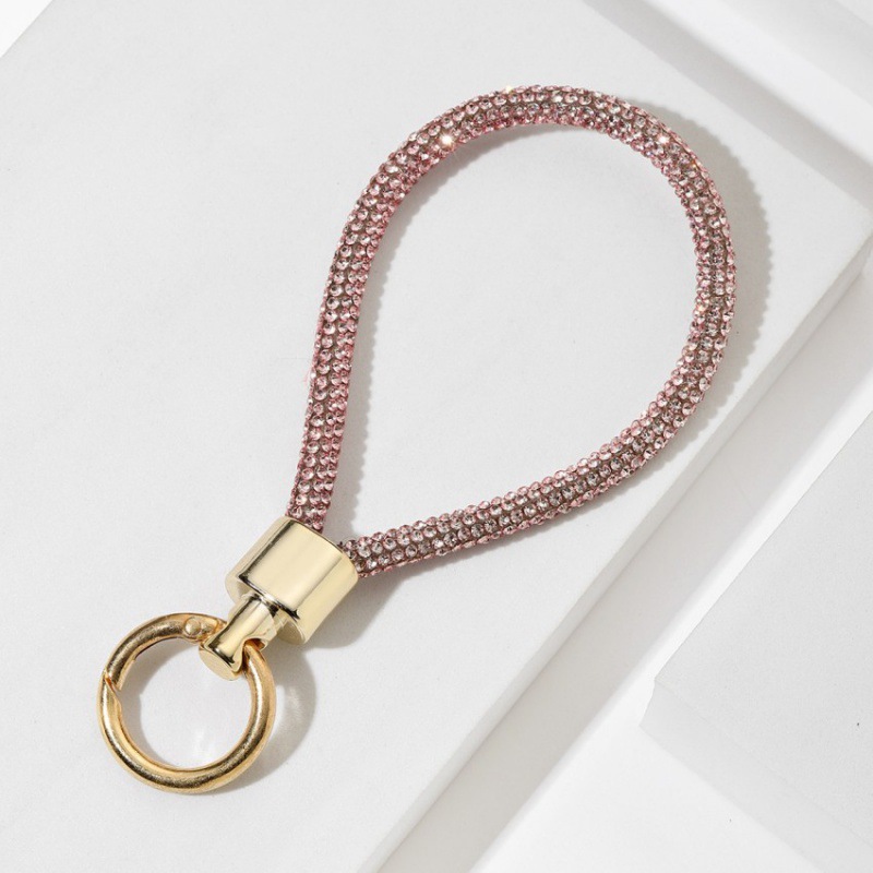 Japanese And Korean High-End Rhinestone Car Keychain Ins Diamond-Studded Rope Bag Pendant Creative Gift Women's Backpack_voghion.com