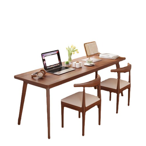 Long table Internet celebrity rectangular office desk home double desk modern minimalist computer table solid wood leg workbench