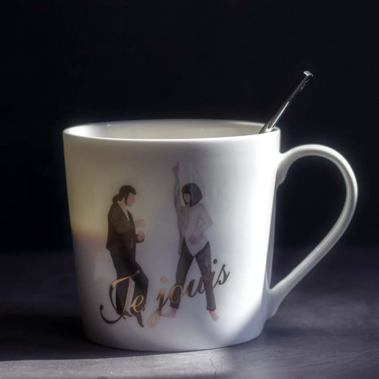 Simple Taza de cerámica del hogar taza de agua taza de desayuno taza de leche Oficina China de hueso taza de té taza de café pequeño lote personalización