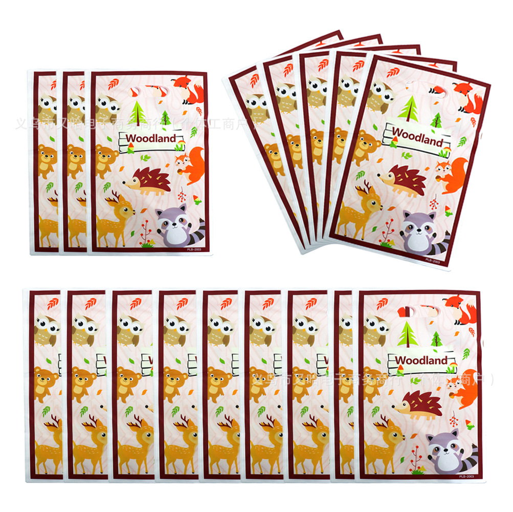 国境を越えた粉犬爪パーティーギフトバッグラグビー漫画ギフトバッグプラスチックキャンディーバッグ誕生日パーティー装飾品