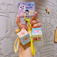 オリジナルカピバラルービックキューブキーホルダーかわいい漫画減圧小物バッグペンダントキーチェーン小さなギフト