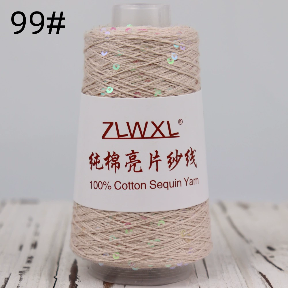 С Sequин хлопчатобумажная пряжа (ZLWXL) 50 г моток, 400 м, нашивочные стразы