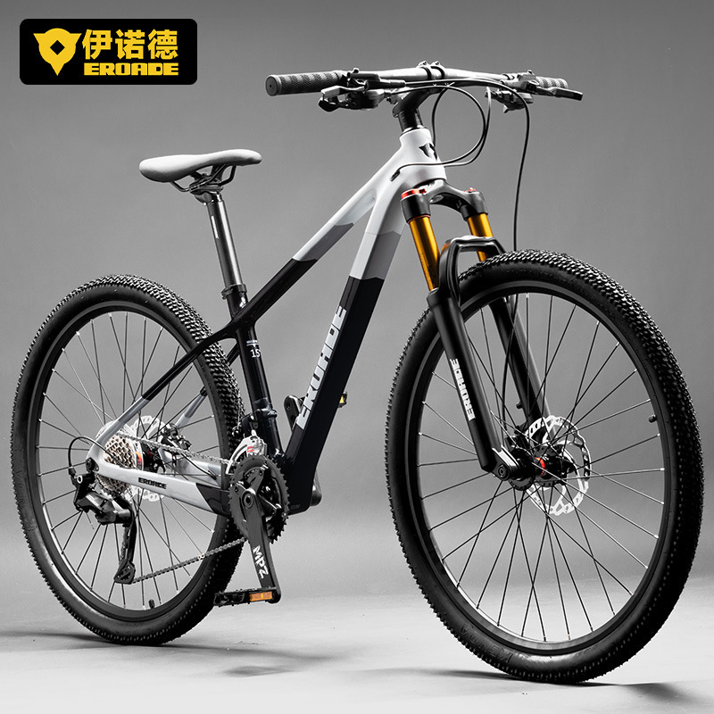 Inode Eroade Ultra-Light Carbon Fiber Bicycle for Men and Women, Off-Road Mountain Bike with Air Pressure Shock Absorption and Variable Speed Oil Disc