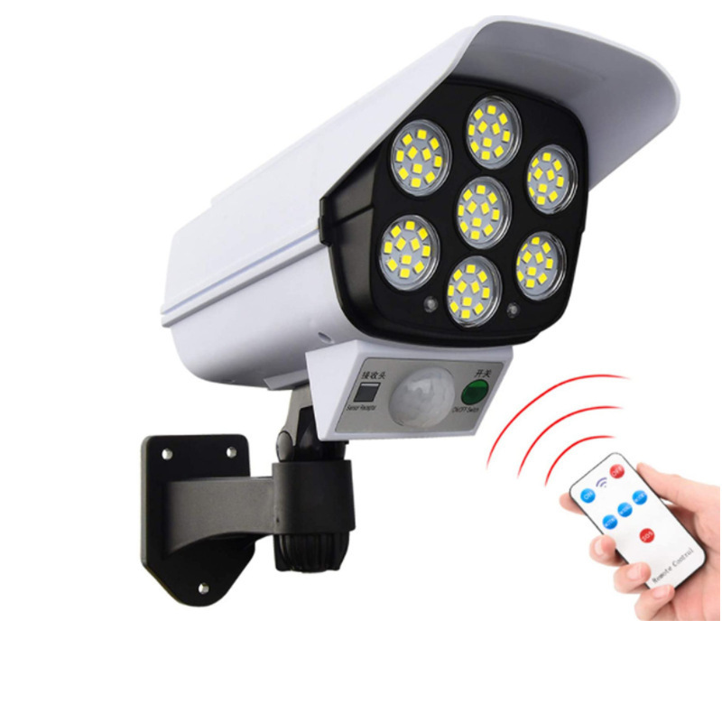 Outdoor Home Solar Wall Lamp Simulation Monitoring Fake Camera Human Body Induction LED Anti-Thief Remote Control Garden Lamp Outdoor Home Solar Wall Lamp Simulation Monitoring Fake Camera Human Body Induction LED Anti-Thief Remote Control Garden Lamp