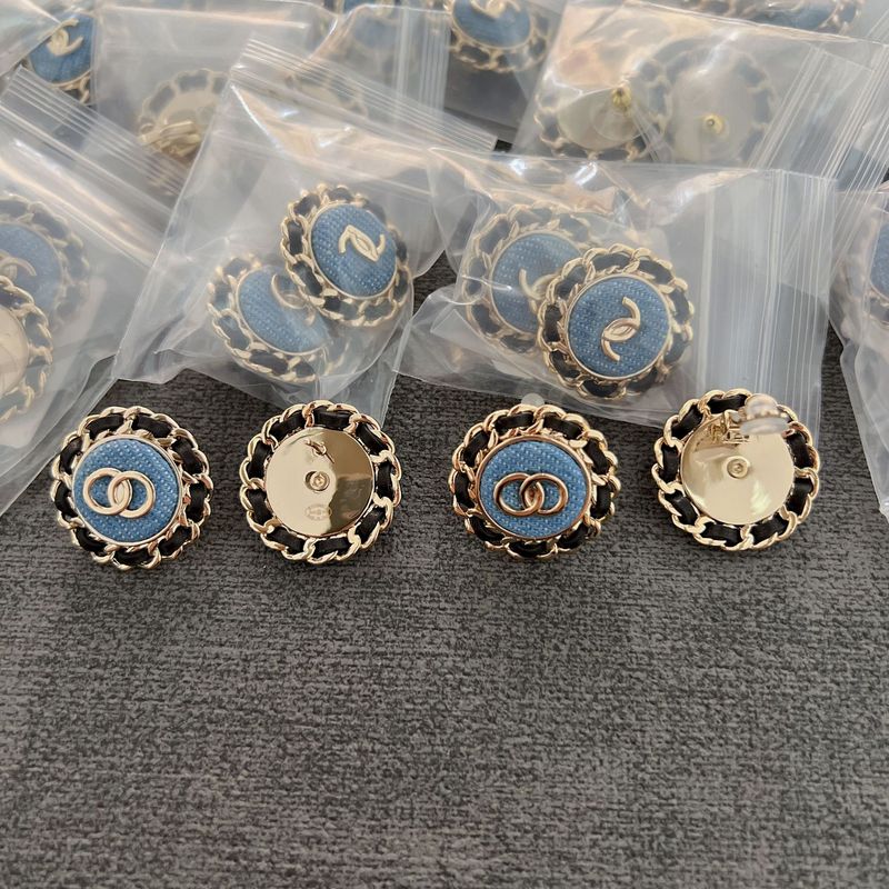 25新款个性甜酷辣妹风蓝色牛仔耳环耳夹女轻奢小众高级感新款耳饰|undefined