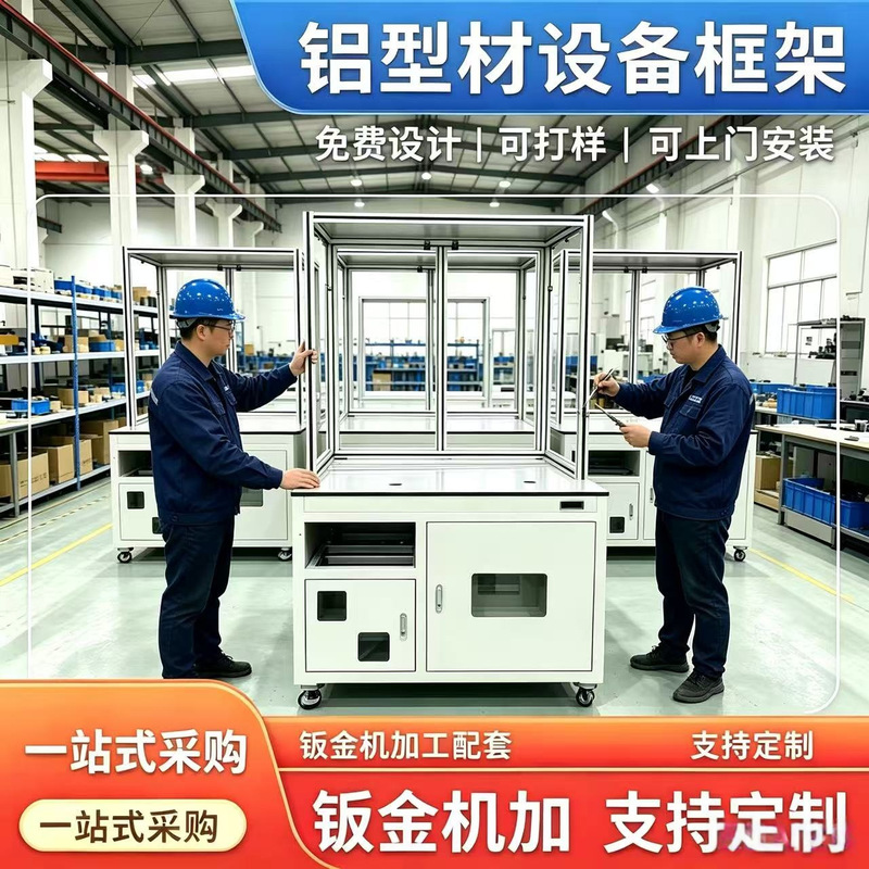 4040 industrial aluminum profile frame, automated equipment cabinet, protective cover, rack, workbench, sheet metal processing customization