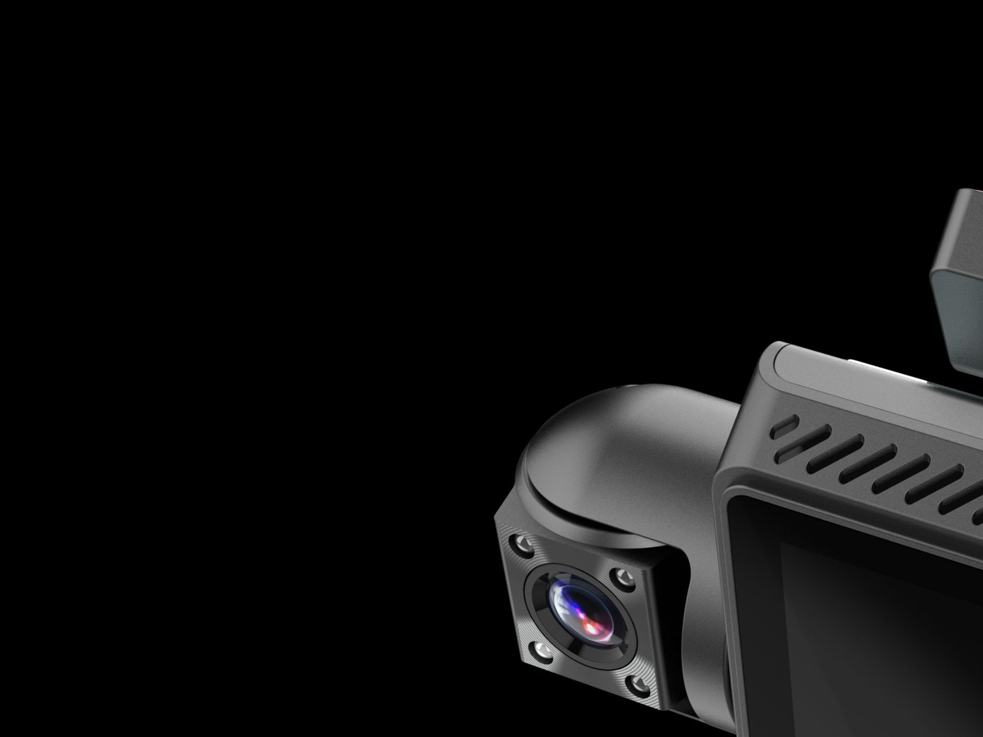 Four-way dashcam with front and rear dual recording plus four lenses for left and right blind spots, high-definition night vision and reversing camera