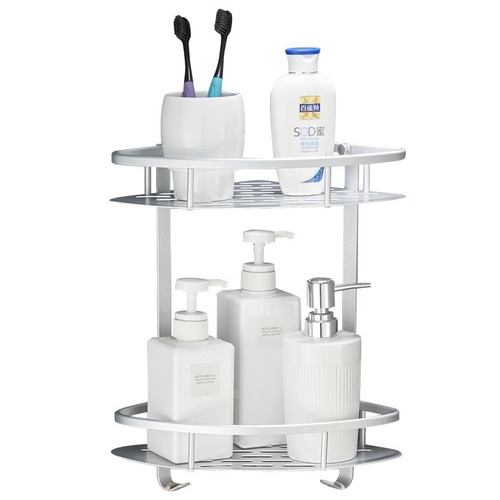 Space aluminum storage rack kitchen toilet washroom bathroom tripod bathroom storage rack wall hanging rack factory direct sale