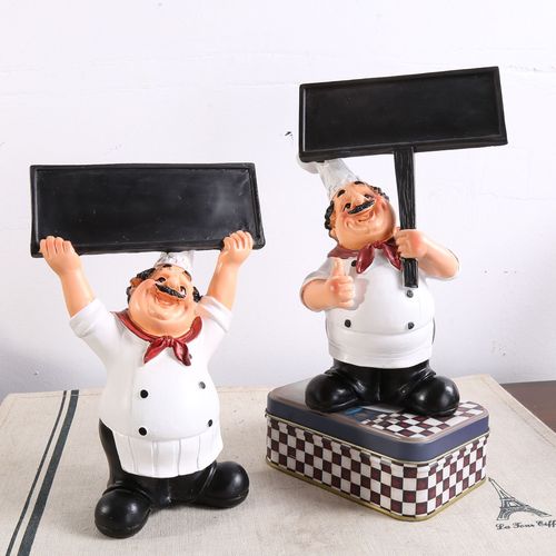 Nordic-style café character small decor items, western restaurant chef blackboard welcome sign menu card fashionable creative display