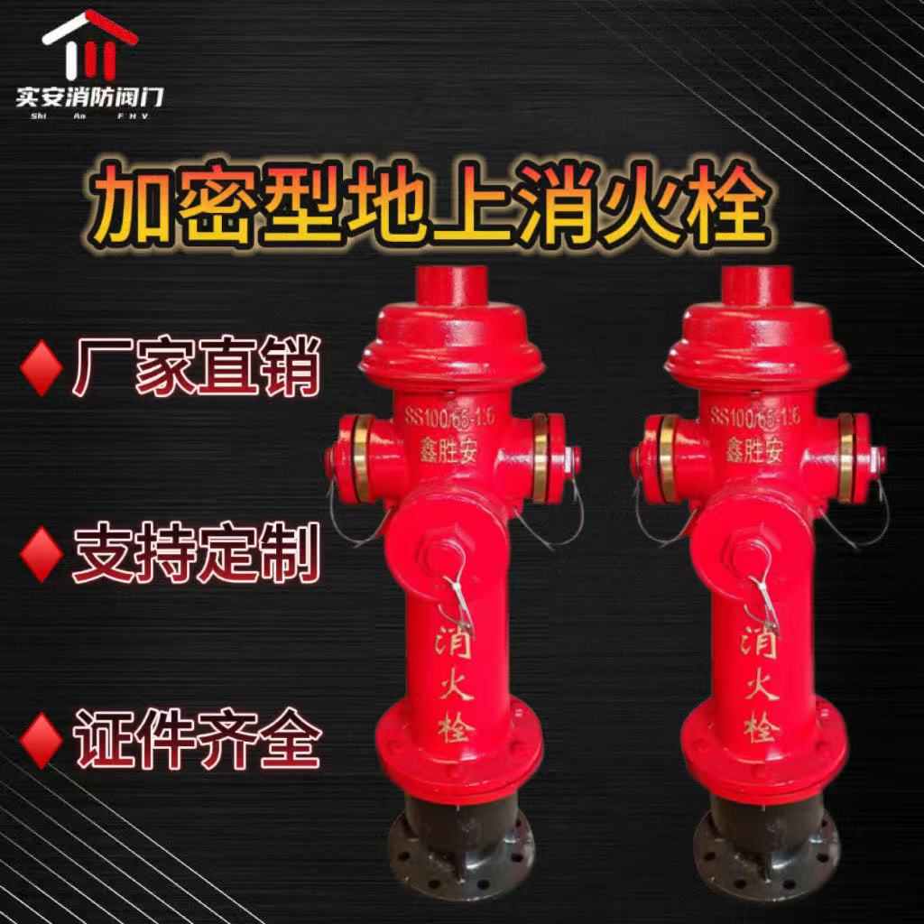 加密型室外地上消防栓SS100/65-1.6地上栓消防栓防盗室外栓室外栓