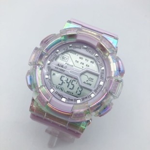 Student Watch Trendy Colorful Plated Digital Watch for Boys and Girls, Simple and Fashionable, Luminous, Waterproof Ring, Can Swim