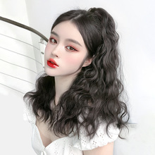 抓夹马尾假发女长发玉米烫绑带式梨花高蓬松自然长卷发假水波纹
