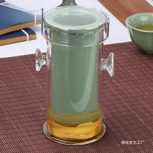泡红茶茶具用品玻璃双耳冲茶器陶瓷花茶泡茶壶茶杯小套装家用