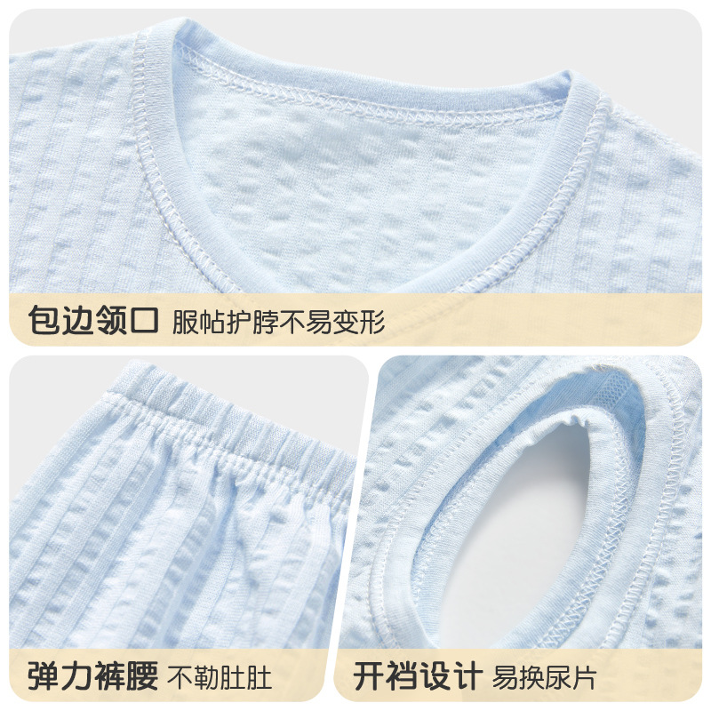 Ropa de bebé recién nacido de verano de algodón recién nacido de manga larga 0 estilo delgado de marzo monje pijama de verano dividido traje de bebé
