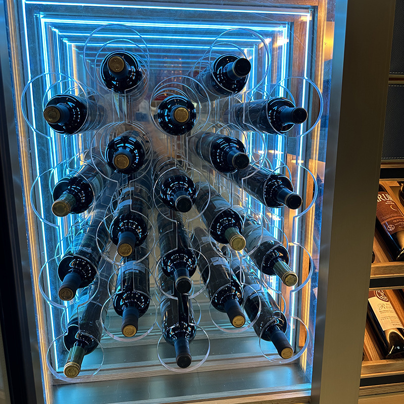 定制红酒柜 客厅会所餐厅酒吧酒店酒柜嵌入式不锈钢恒温恒湿酒柜|undefined