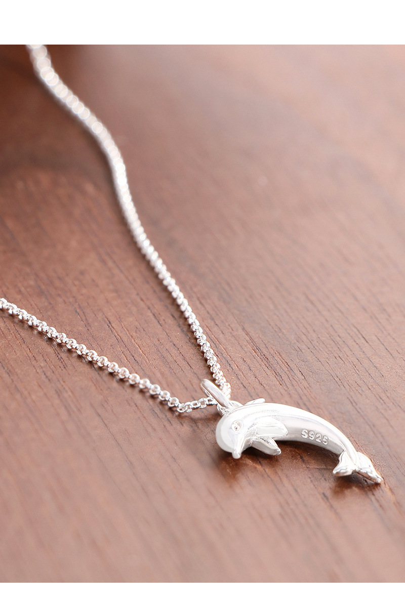 Pendant Necklace Classification 925 Sterling Silver Plating Fish Pendant Necklace
