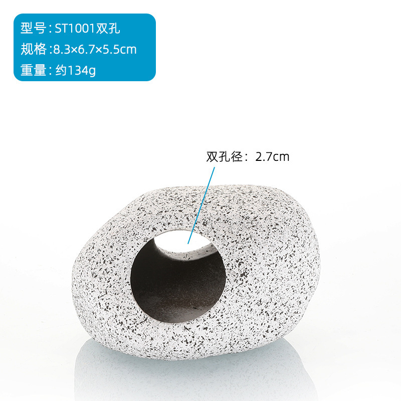 Suministros para mascotas Acuario Tanque de peces Decoración de paisajismo Tanque de barro de arena púrpura Casa de camarones Cichlid Tanque de refugio Tanque de cría Casa de peces