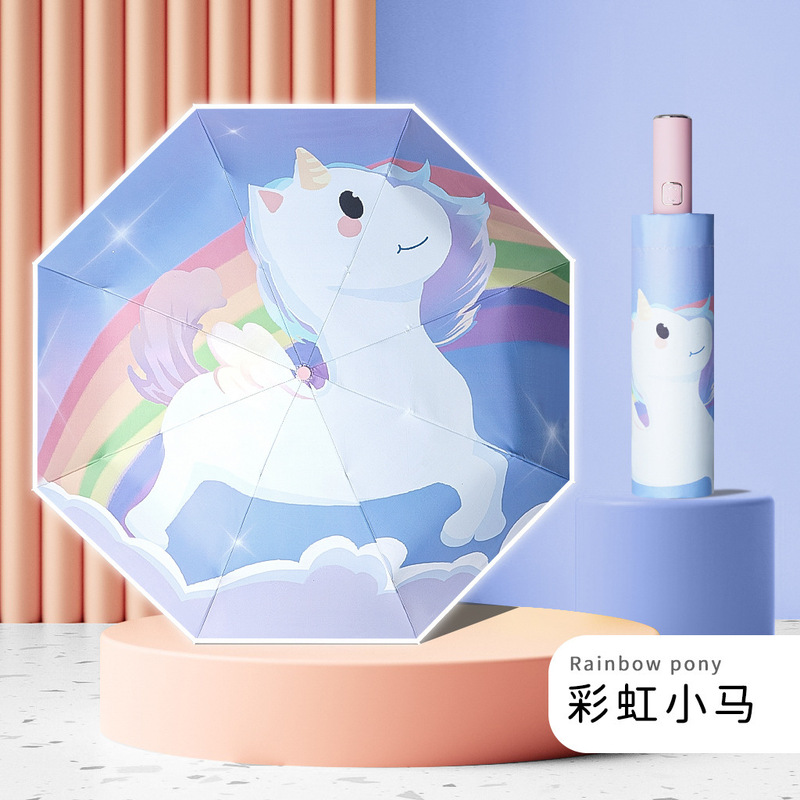 全自動子供傘アニメ小学生幼稚園安全傘防水カバー晴雨日除け二人長柄傘|undefined