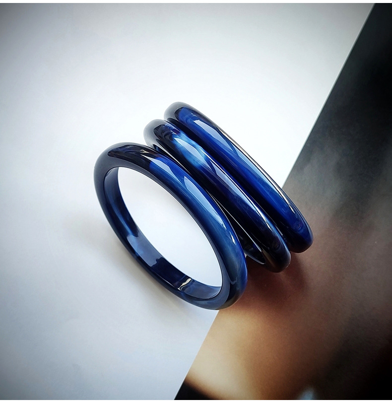 Acrylic Material Geometric Pattern Simple Style Geometric Arylic Bangles Wholesale