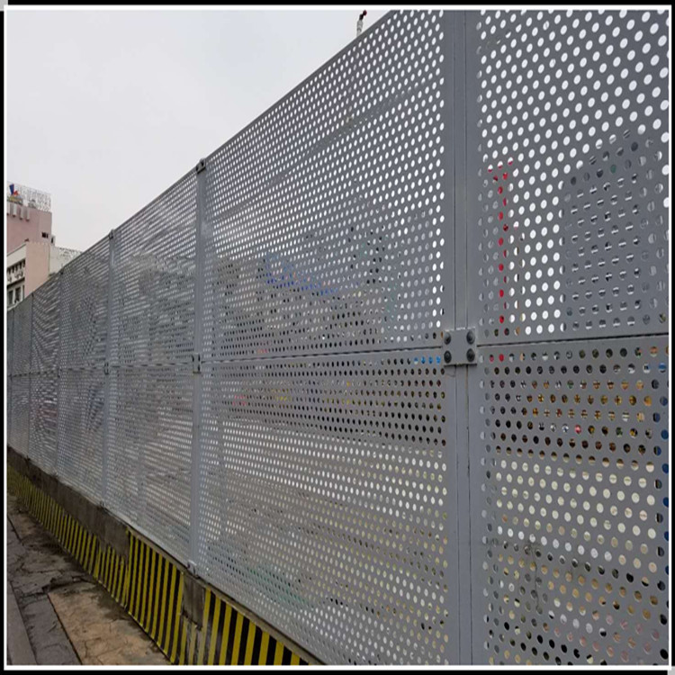 现货供应道路施工隔离围栏围蔽 冲孔圆孔护栏 建筑施工围挡