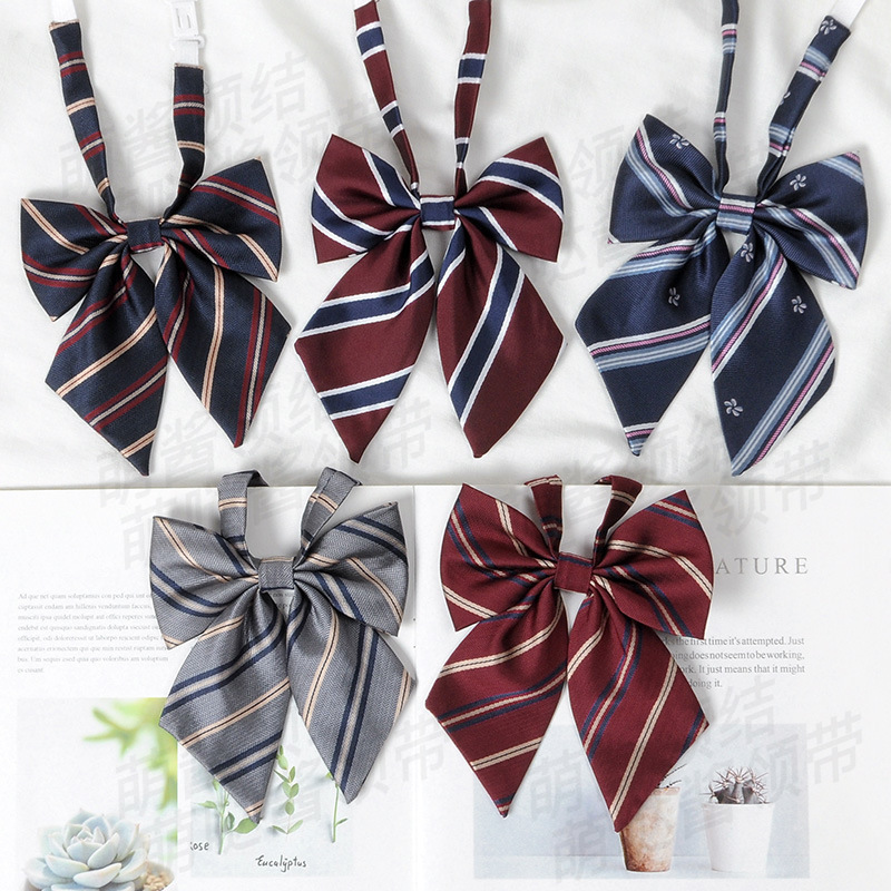 Japanese preppy style jk bow tie women's shirt wine red Student bow sailor suit scholar's dress bow tie graduation photo