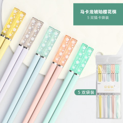 ソース工場卸売箸家庭用琥珀桜箸ノンスリップ高温耐性合金箸