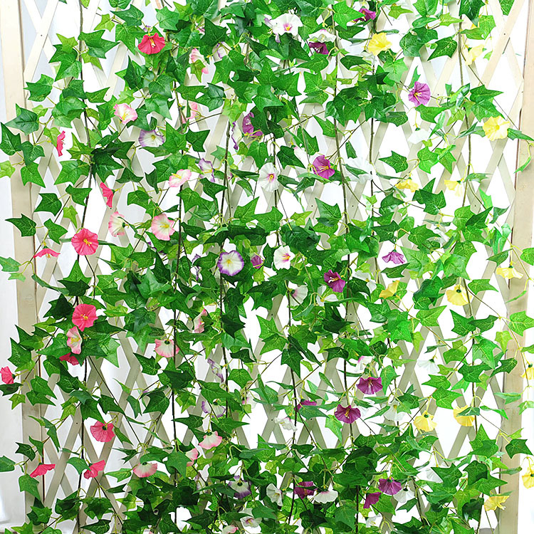 Simulación de flores de marioneta, flores falsas, caña, tubería de aire acondicionado, cubierta de techo de la sala de estar, decoración de la planta de enredamiento de caña