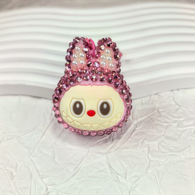 リトルレッドブック ダイヤモンド付きラブブキーホルダー 漫画ペンダント 立体的でかわいい高価値バッグ|undefined