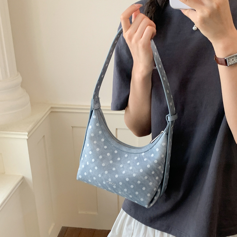 Bolsa de brazo coreana de punto ondulado para mujeres 2026 nuevo bolso de hombro de verano de moda casual bolso de moda diaria