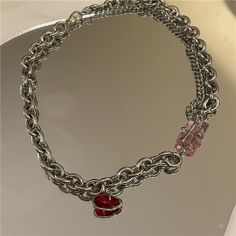 Korean peach blossom element restructured necklacepicture1
