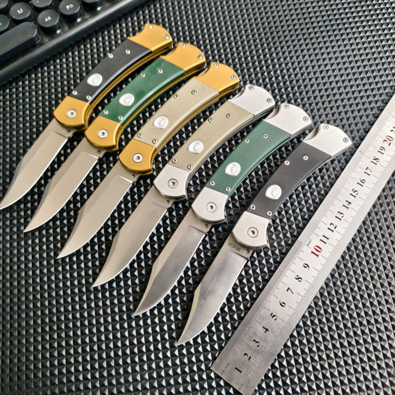 外贸热销户外折叠刀多功能野营手把肉锋利水果刀G10战术刀水果刀