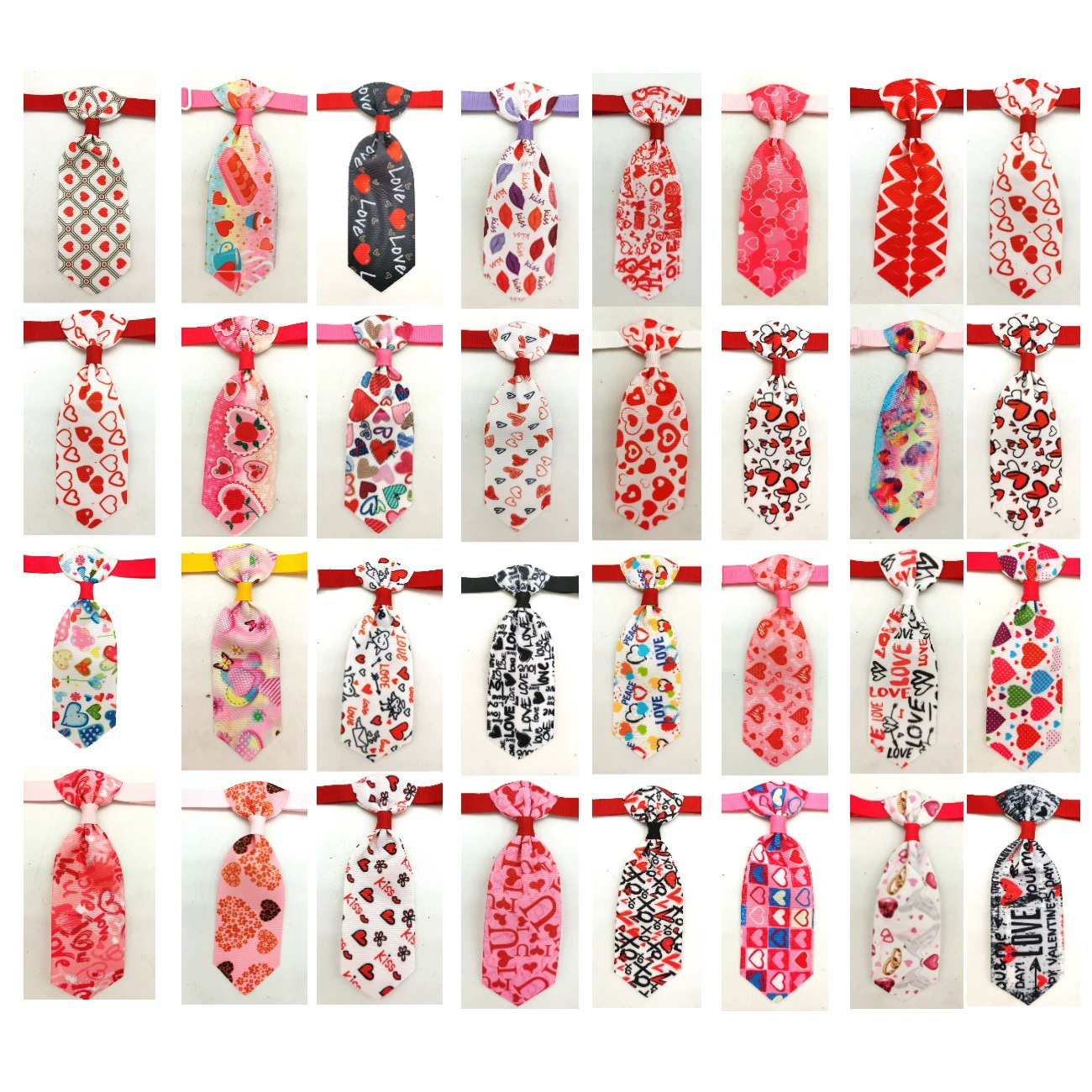 День Святого Валентина персиковое сердце серия галстук-бабочка собачий галстук-бабочка кошачий галстук-бабочка чопа питомца бант